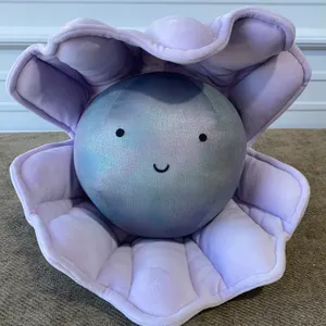 **APPEARS NEW** Pillowfort Clam with Pearl Weighted Plush Kids' Throw Pillow Light Purple