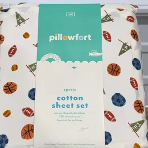 **NEW** Pillowfort Full Boy Sport Kids' Cotton Sheet Set