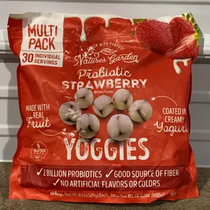 **NEW**  Nature's Garden Probiotic Strawberry Yoggies, 30 Pack - Best By: 4/27