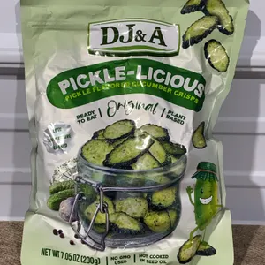 **NEW** DJ&A Pickle-Licious Pickle Flavored Cucumber Crisps, 7.05 oz - Best By: 10/31/26