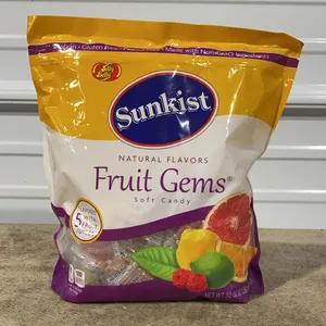 **NEW** Sunkist Fruit Gems Soft Candy Individually Wrapped 2 LB. Bag - Best By 6/27
