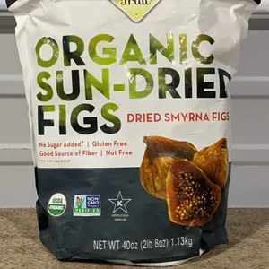 **NEW** Sunny Fruit Organic Sun-Dried Smyrna Figs, 40 oz - Best By: 1/10/27