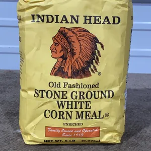 **NEW** Indian Head Old Fashioned Stone Ground White Corn Meal, 5 lb - Best By: 9/19/26