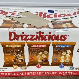 **NEW** Drizzilicious Mini Rice Cake Bites Variety Pack, 32 Count - Best By: 1/29/2027