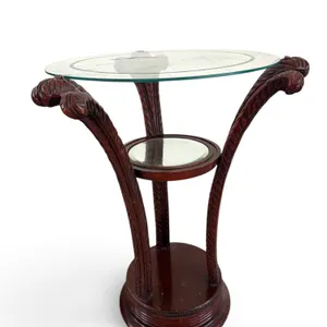 Carolina Panel Co. 1930s Art Deco Glass-Top Table