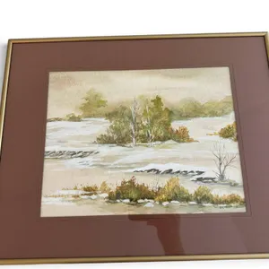 B.R. Welch 1975 Framed Watercolor Landscape Painting