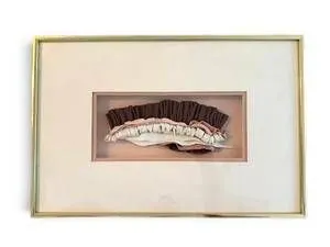 Framed Mixed Media Textile Wall Art With Mat