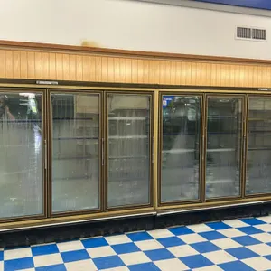 Master-Bilt EL-4 frozen food glass doors. Features adjustable wire shelving and interior lighting. Electrical: 230V, 60 Hz, 1-Phase. Note: For remote 