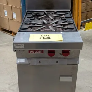 17" W Heavy Duty Natural Gas 2 Burner Range