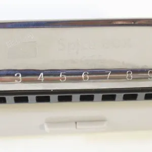 ESTATE SPICE BOX 10 HOLE BLUES HARMONICA IN CASE
