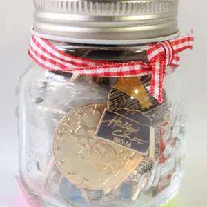 ESTATE GLASS JAR FILLED W/VINTAGE COLLECTOR LAPEL-