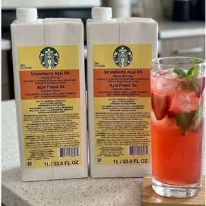 Lot of 2 Starbucks Strawberry Acai 8X Concentrate 1L