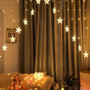 LED Curtain String Light Star Design