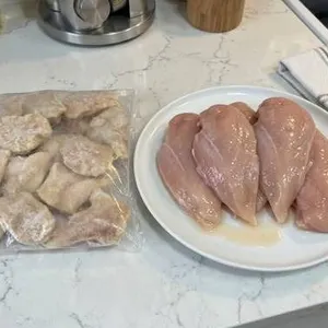 Frozen Raw Chicken Breast Pieces "Approx 15pc Per Bag"