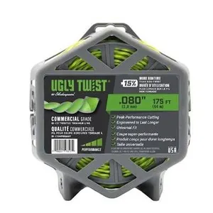Ugly Twist 0.08-in x 175-ft Commercial Grade Green Bi-Co Twisted Trimmer Line, Lot of 3