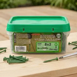 Precision 8x2 Deck Screws, 2000 Piece