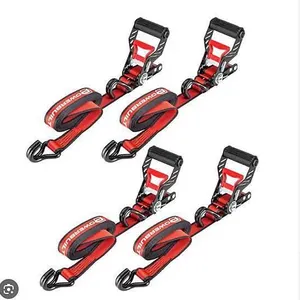 Powerbuilt Ratcheting Tie Down Set, 4 Pieces