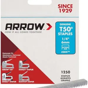Arrow T50 Genuine Staples 1/4" (6mm), 6 Boxes
