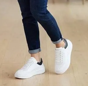 Skechers White Lace-Up Sneakers