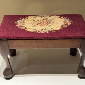 Vintage Needlepoint Stool