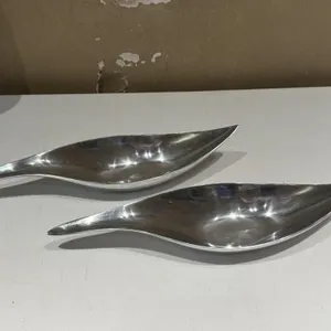 Silver Color Abstract Shape Platters