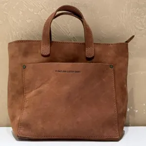 Portland Leather Goods Brown Leather Hand Bag