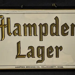 CELLULOID OVER TIN HAMPDEN LAGER BEER WILLIMANSETT MASSACHUSSETTS MA