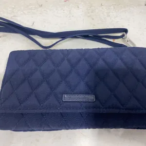 Vera Bradley Quilted Trifold Crossbody Wallet in Navy