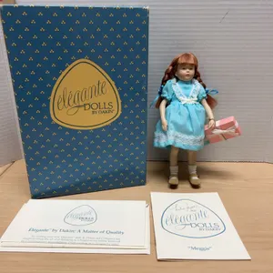 Helen Kish for Élégante Dolls by Dakin "Meggie" Party Dress Porcelain Doll, Original Box and Tags, U