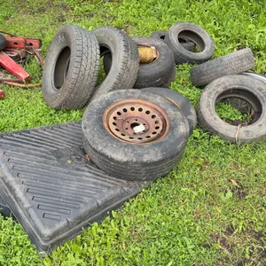 Assorted Used Tires, Wheels & Pickup Bed Mats Lot