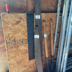 Vintage Crosscut Saws & Antique Post Hole Digger Lot