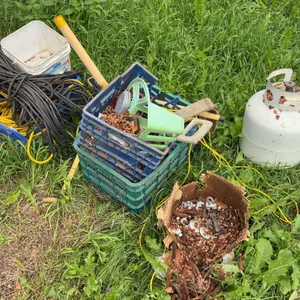 Misc. Shop Supplies, Extension Cords, Propane Tank & Hardware Lot