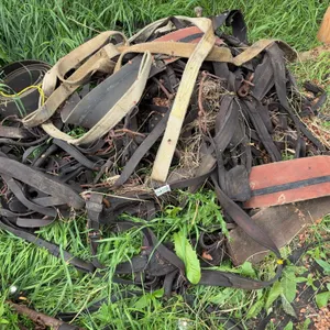 Horse Harness Parts, Belting & Farm Miscellaneous Lot