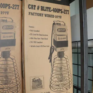 Bergen Industries CAT # B:LIE-400PS-277 work lite, tapable for all voltages, factory wires for 277V
