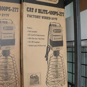 Bergen Industries CAT # B:LIE-400PS-277 work lite, tapable for all voltages, factory wires for 277V