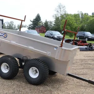 4 wheel ATV wagon, all aluminum construction. Comes with pin and ball hitch
