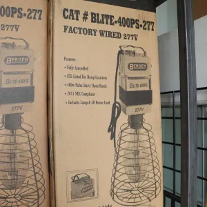 Bergen Industries CAT # B:LIE-400PS-277 work lite, tapable for all voltages, factory wires for 277V