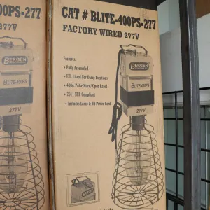 Bergen Industries CAT # B:LIE-400PS-277 work lite, tapable for all voltages, factory wires for 277V