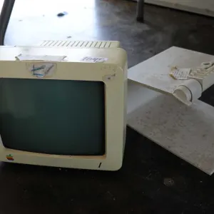 Vintage Apple Monitor with stand. Untested at time of cataloguing