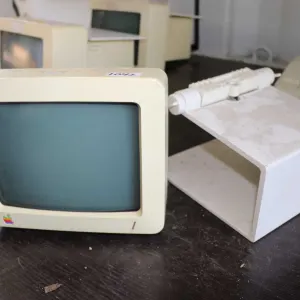 Vintage Apple Monitor with stand. Untested at time of cataloguing