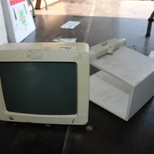 Vintage Apple Monitor with stand. Untested at time of cataloguing