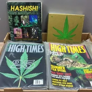 Quantity of High Times Magazines, Book & Board