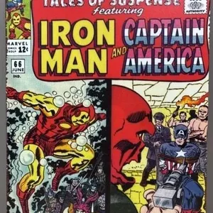 Decorative Tin Sign - Iron Man & Captain America.