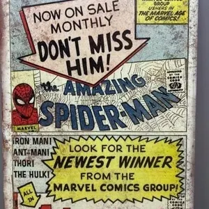 Decorative Tin Sign - Marvel Comics Ad.