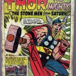Decorative Tin Sign - Thor The Mighty.