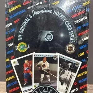 SEALED Box of Ultimate Original 6 Hockey Cards.