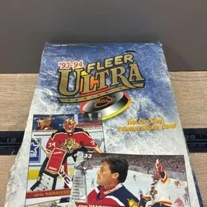 Box of Fleer Ultra 1993-94 Hockey Cards. Half of