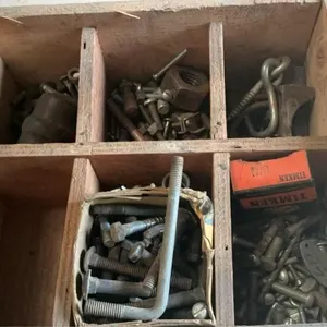 Assortment of bolts and bearings