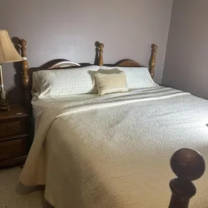 Maple king bed with mattress with sheet set only