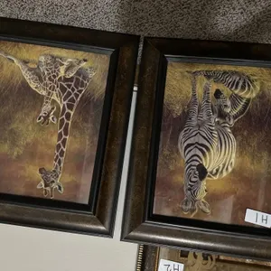 Set of two wildlife art 18x15